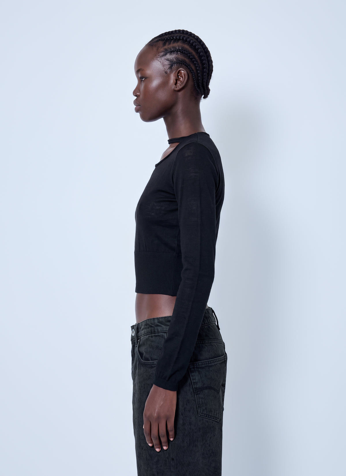 Rick Owens Rick Owens Women Slashed Cropped Pull Top