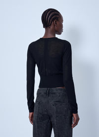 Rick Owens Rick Owens Women Slashed Cropped Pull Top