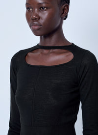 Rick Owens Rick Owens Women Slashed Cropped Pull Top