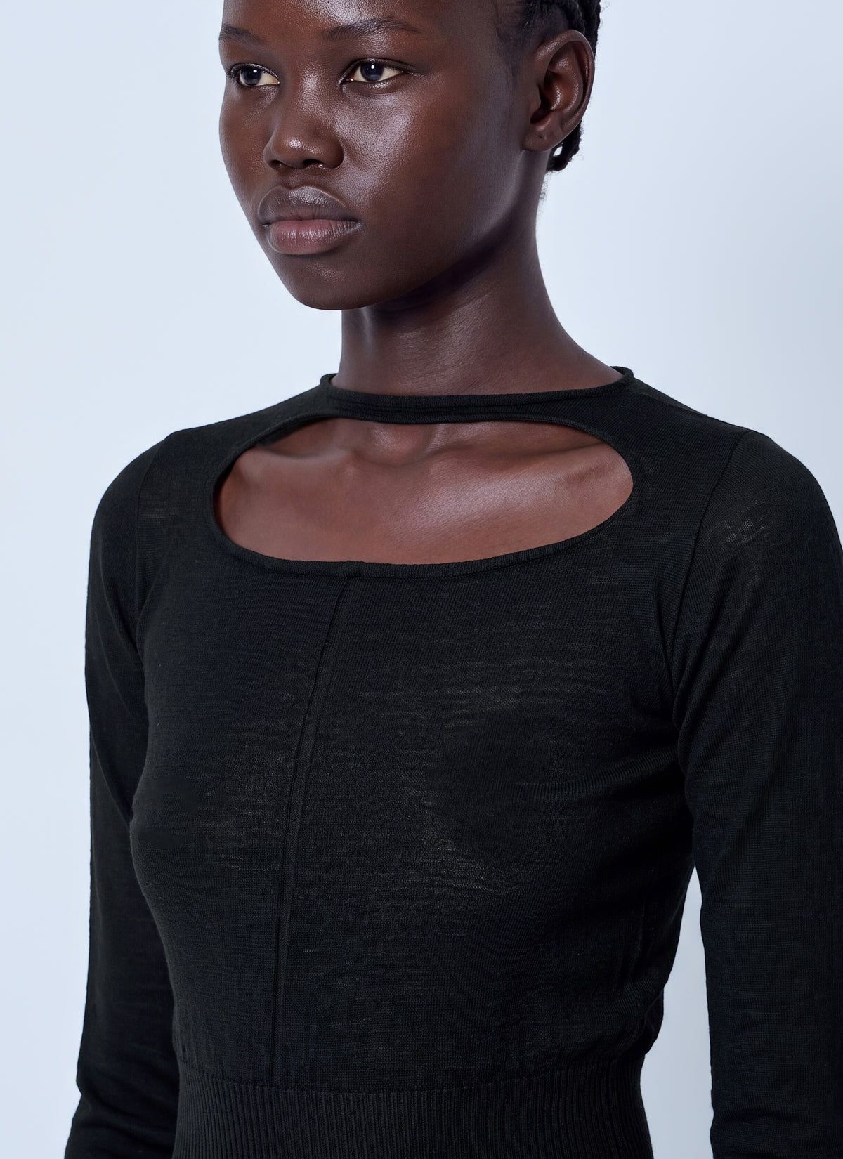Rick Owens Rick Owens Women Slashed Cropped Pull Top
