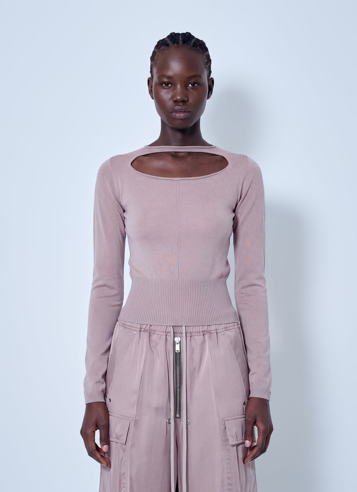 Rick Owens Women Slashed Cropped Pull Top