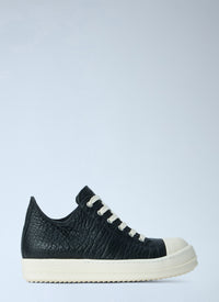 Rick Owens Women Textured Leather Low-Top Sneakers