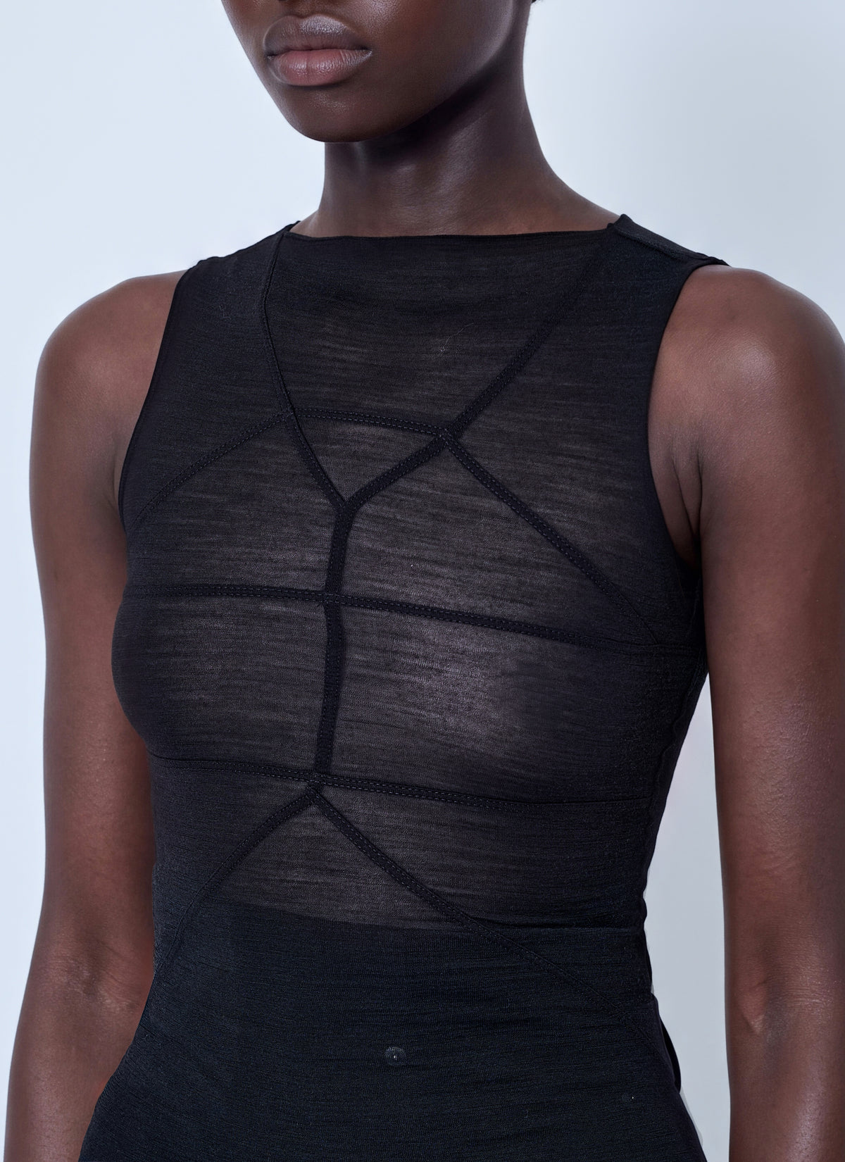 Rick Owens Women Sheer Panelled Top