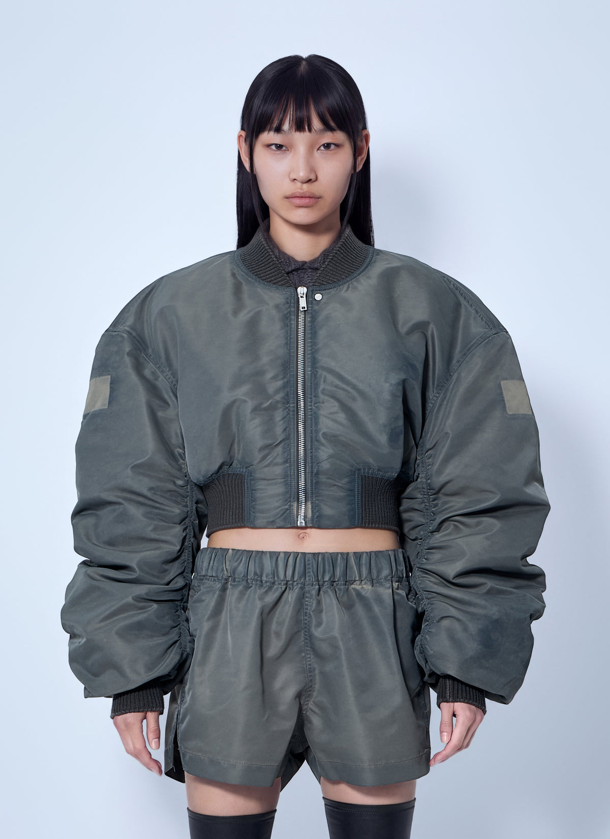 Rick Owens Women Micro Secchia Washed Bomber Jacket