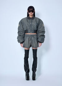 Rick Owens Women Micro Secchia Washed Bomber Jacket