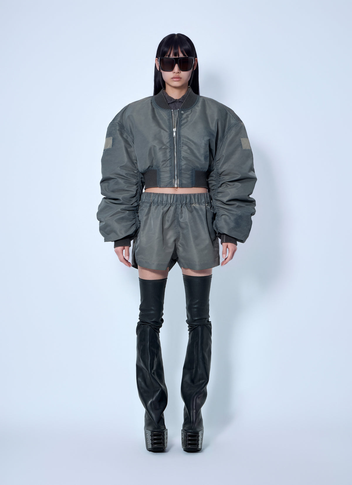 Rick Owens Women Micro Secchia Washed Bomber Jacket