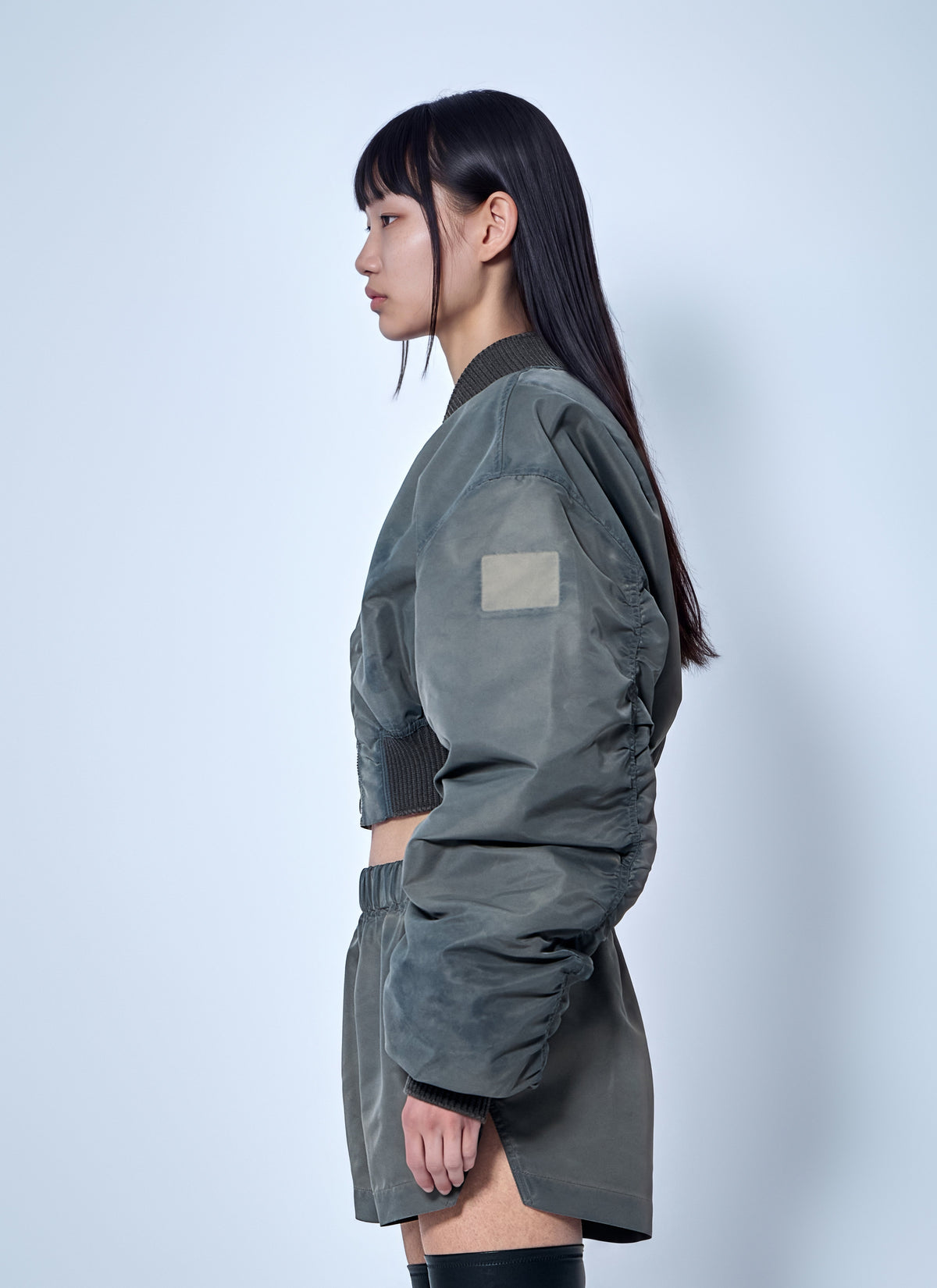 Rick Owens Women Micro Secchia Washed Bomber Jacket