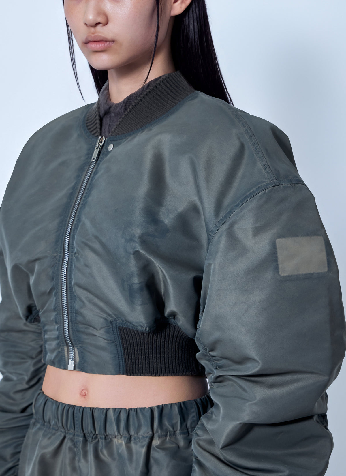 Rick Owens Women Micro Secchia Washed Bomber Jacket