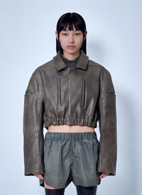 Rick Owens Women Collared Mac Bomber Jacket