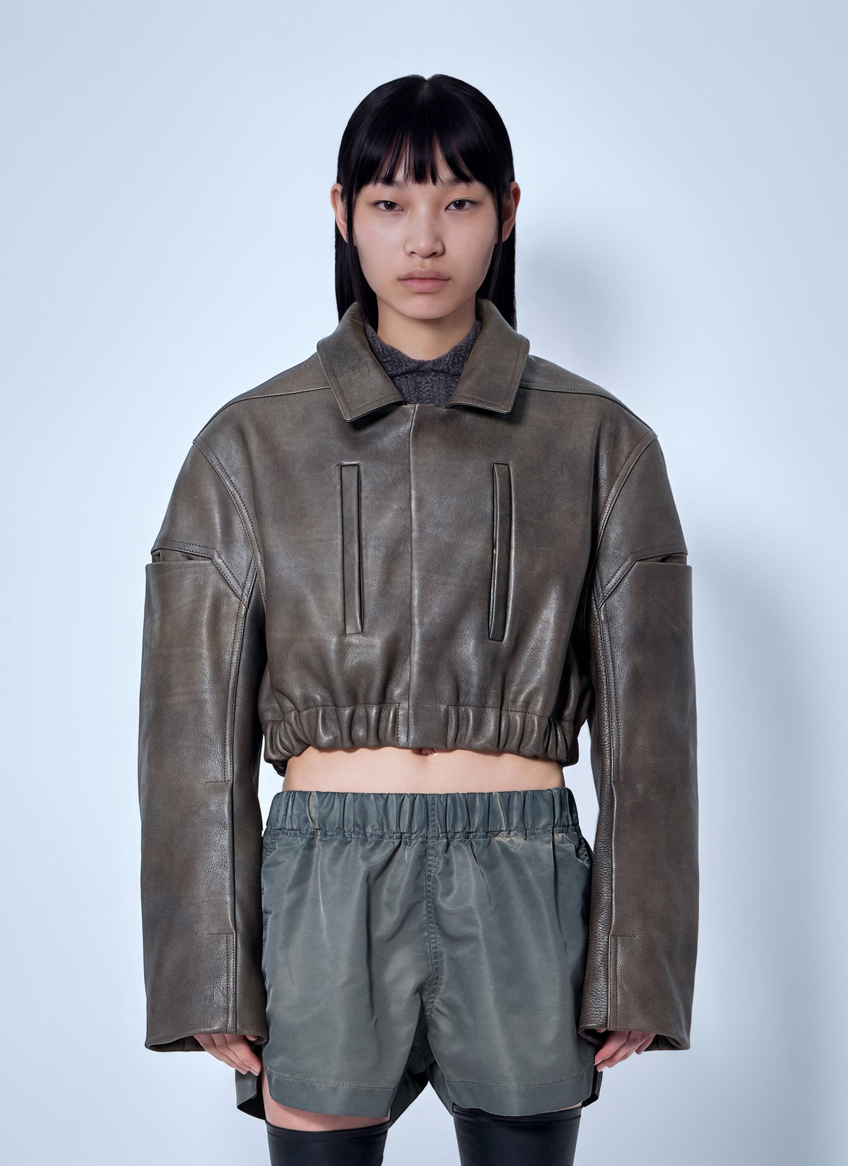 Rick Owens Women Collared Mac Bomber Jacket