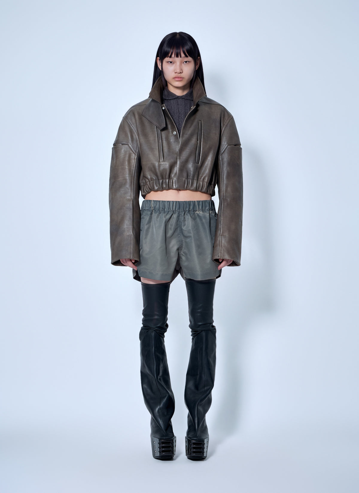 Rick Owens Women Collared Mac Bomber Jacket