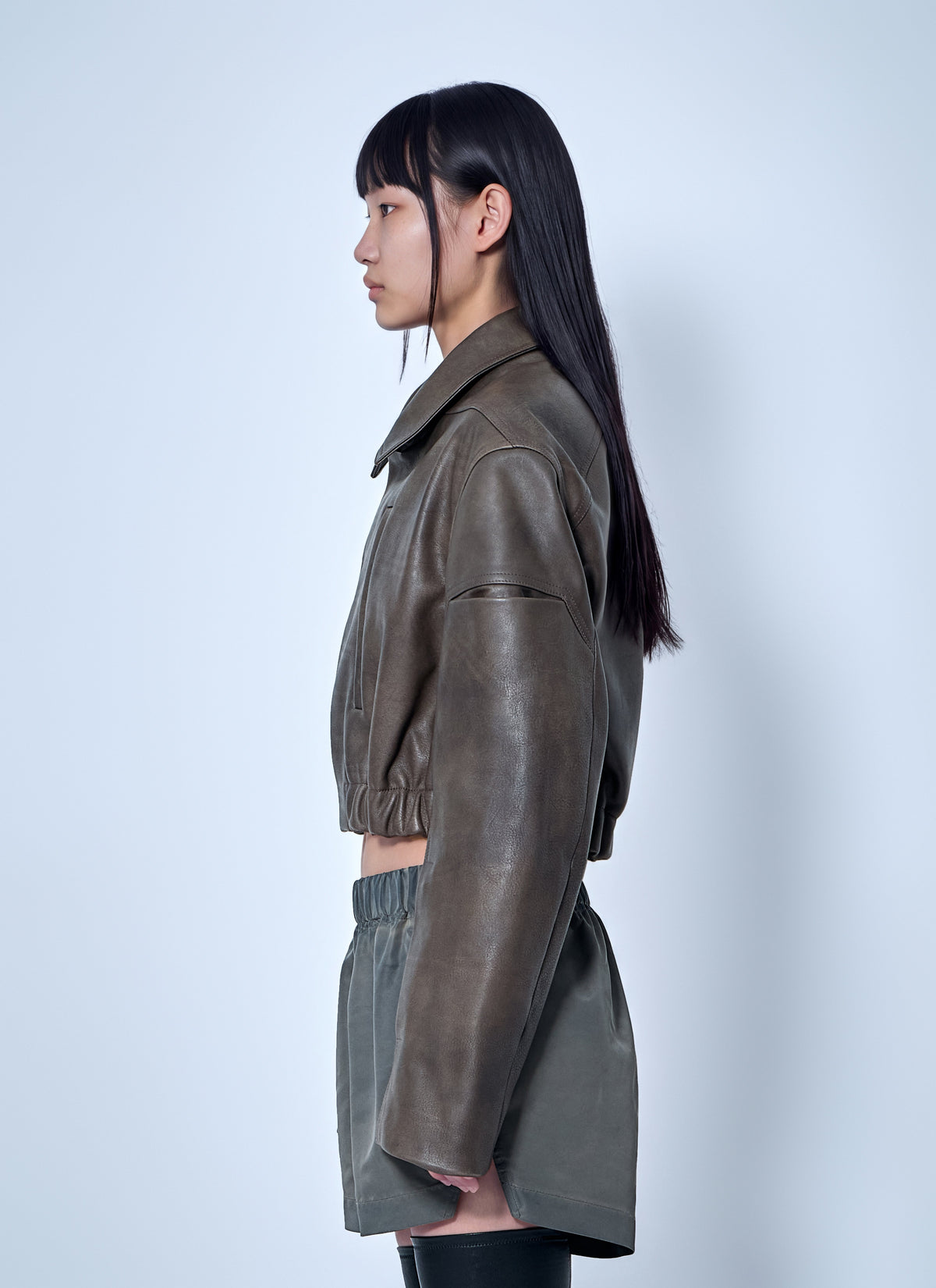 Rick Owens Women Collared Mac Bomber Jacket