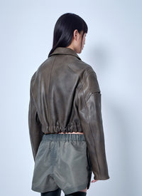 Rick Owens Women Collared Mac Bomber Jacket