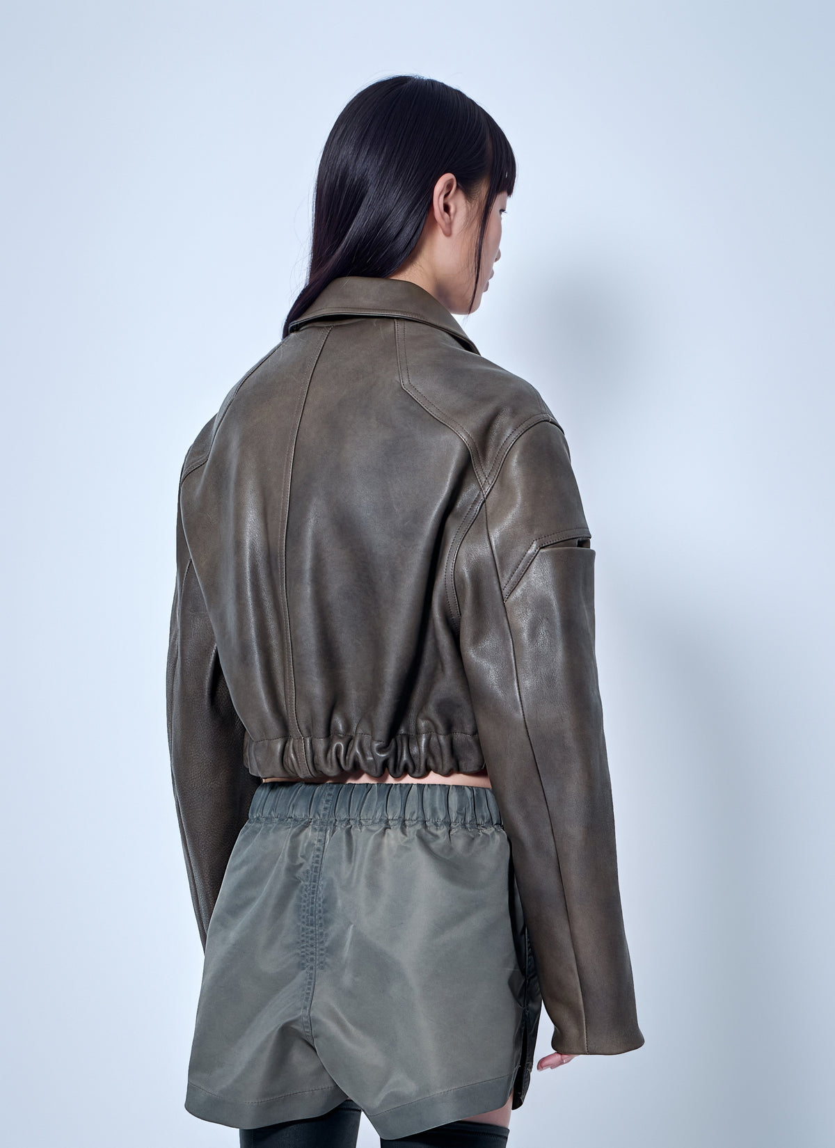 Rick Owens Women Collared Mac Bomber Jacket