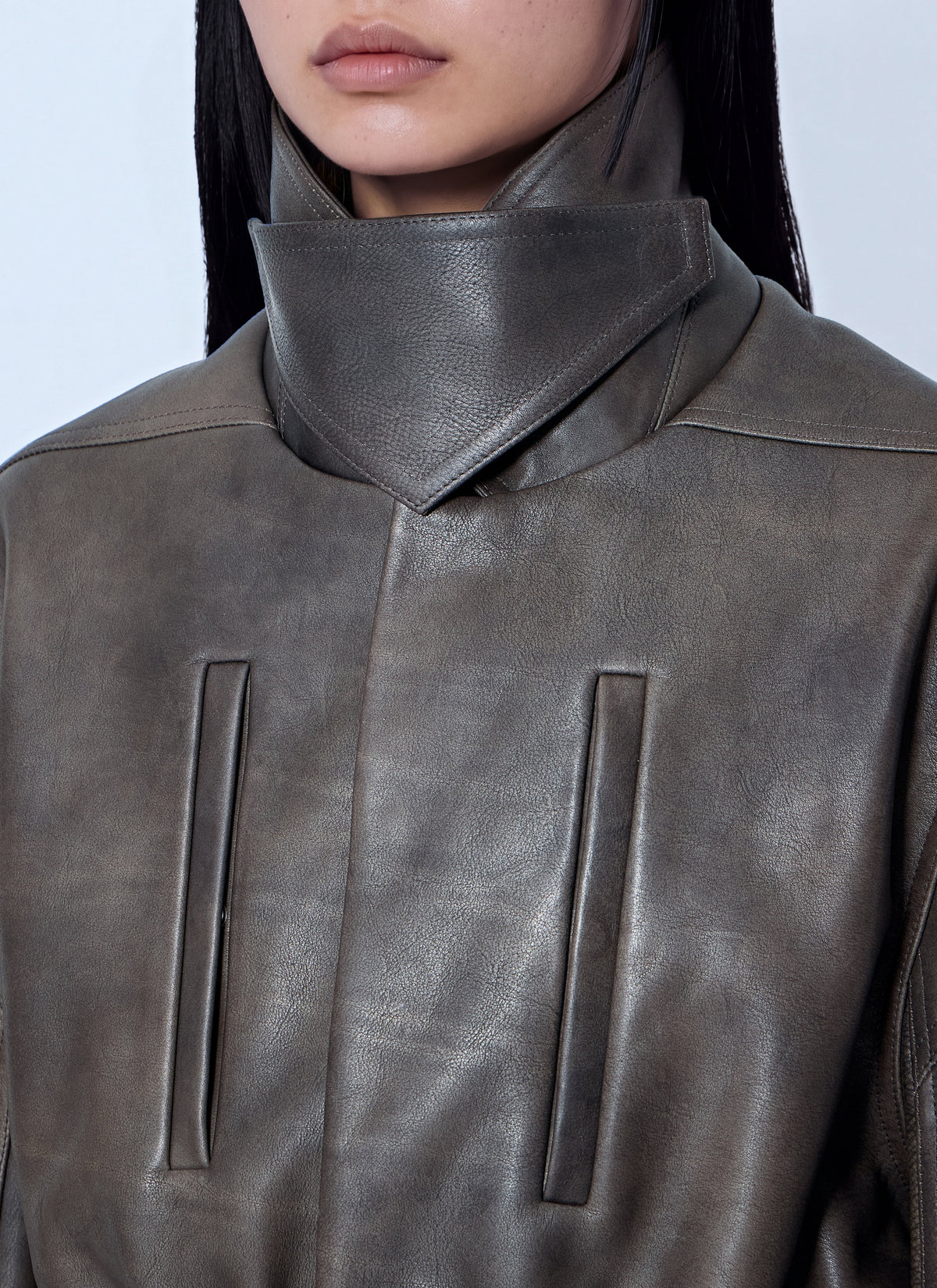 Rick Owens Women Collared Mac Bomber Jacket