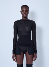 Rick Owens Women Long Sleeve Wool Silk Tee