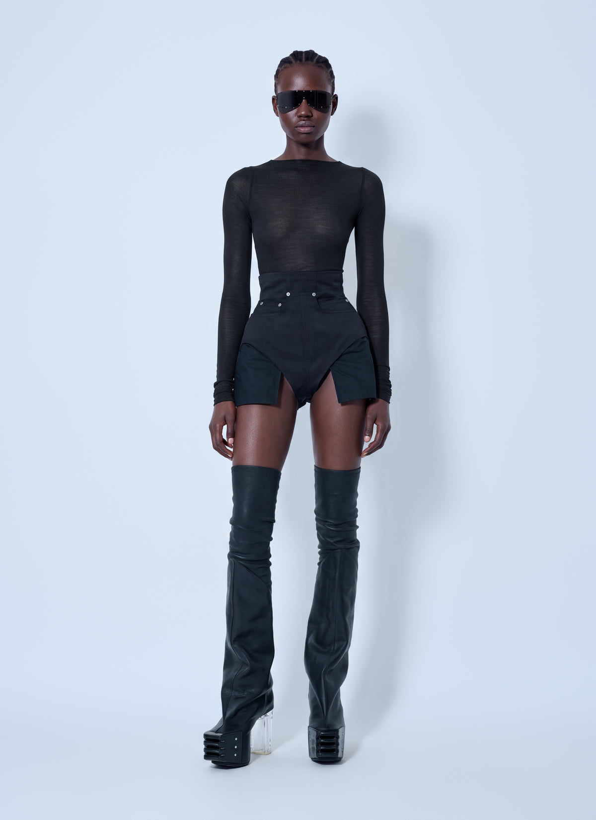 Rick Owens Women Long Sleeve Wool Silk Tee