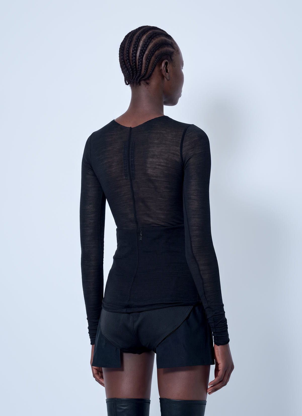 Rick Owens Women Long Sleeve Wool Silk Tee