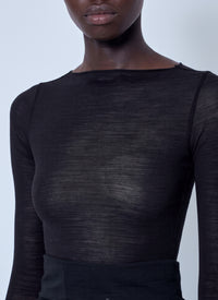 Rick Owens Women Long Sleeve Wool Silk Tee