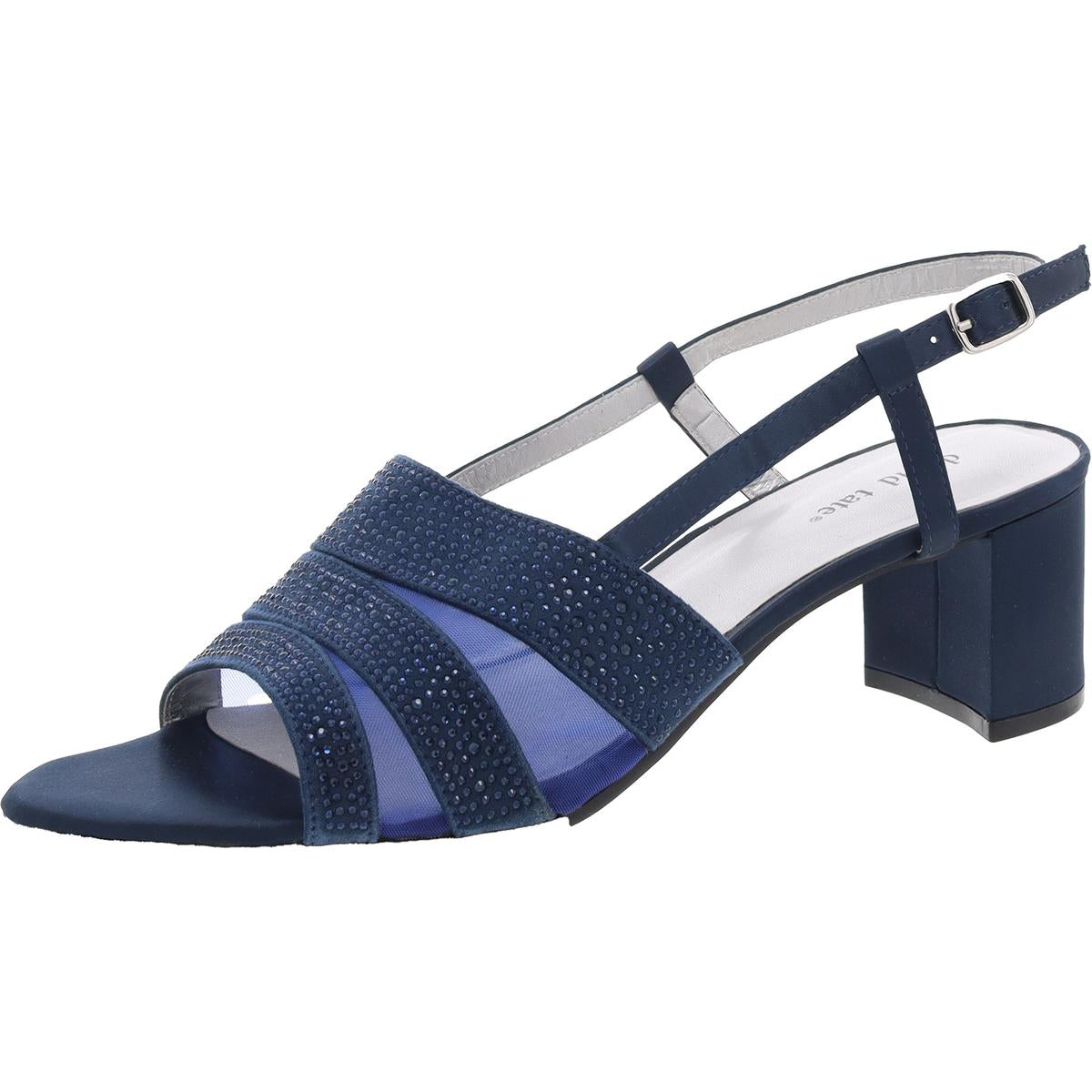 Womens Embellished Manmade Slingback Heels