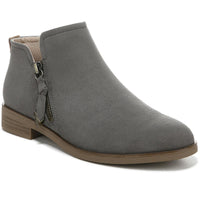 Astir Womens Zipper Booties Dark Grey