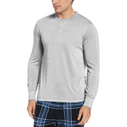 Mens Henley Pajama Sleep Shirt