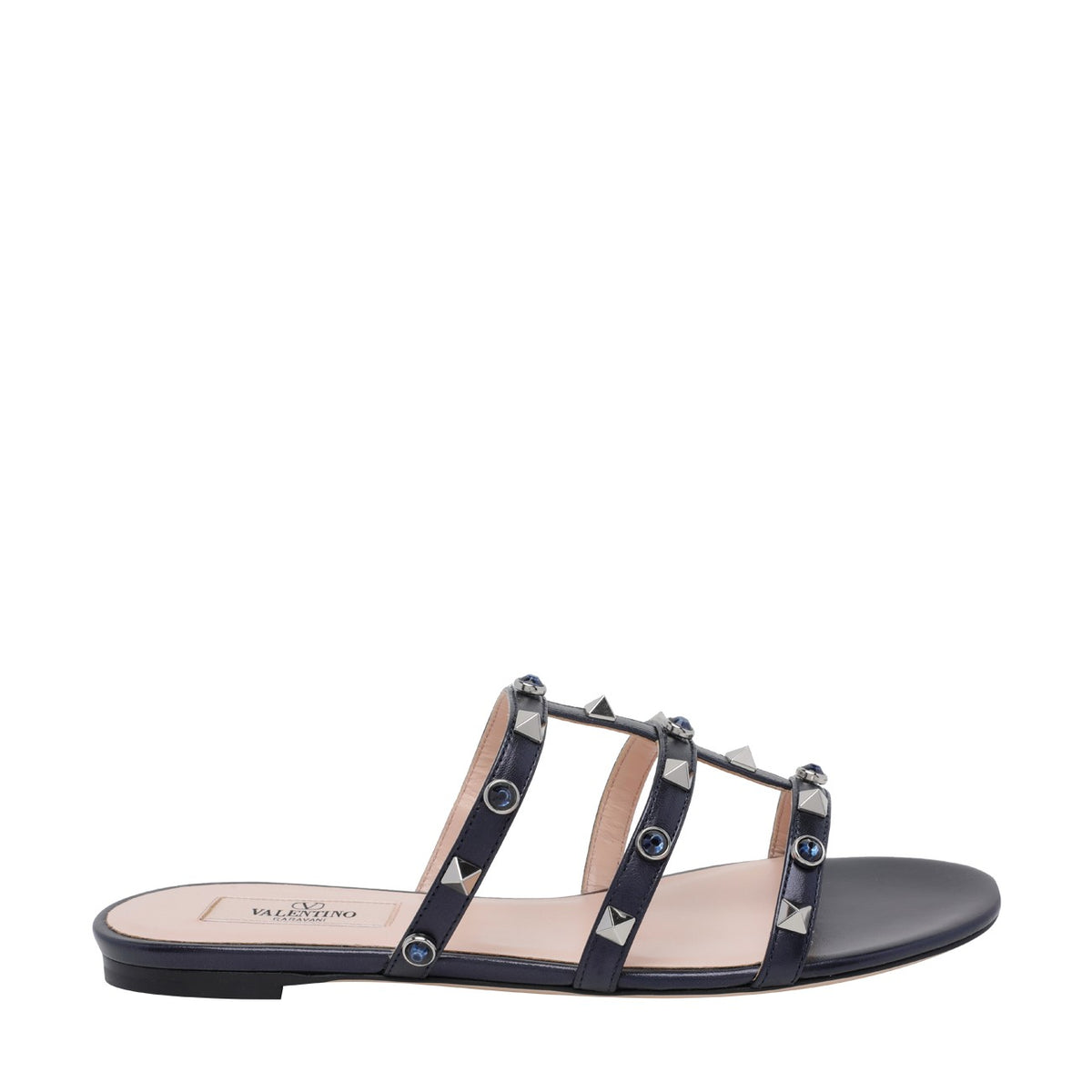 Valentino Garavani Valentino Garavani Women Rockstud With Cabochon Beads Slide Sandals