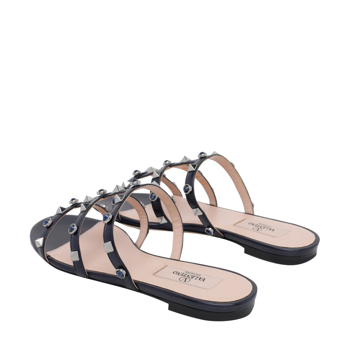 Valentino Garavani Valentino Garavani Women Rockstud With Cabochon Beads Slide Sandals