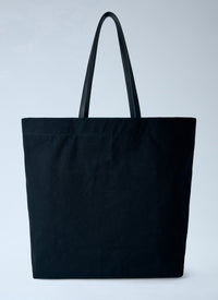 The Row Men Tori Leather-Trimmed Canvas Tote Bag