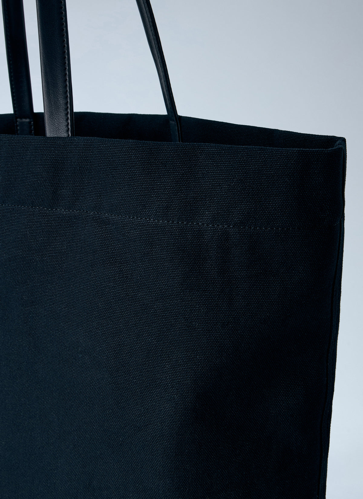 The Row Men Tori Leather-Trimmed Canvas Tote Bag