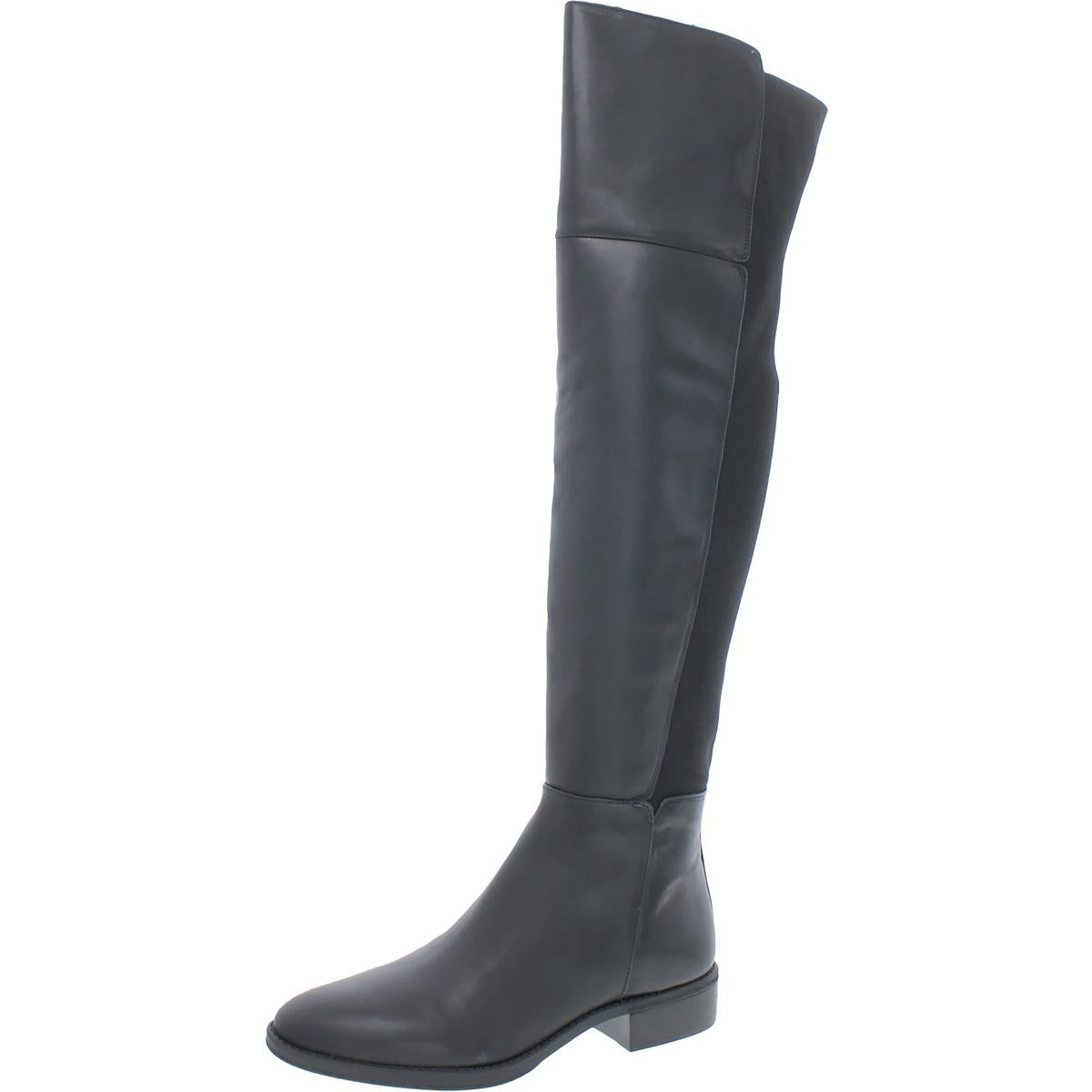 Pam Womens Zipper Ribbed Knit Over-The-Knee Boots