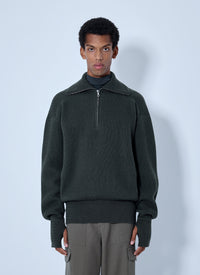 RIER Rier Men Ribbed High Neck Sweatshirt