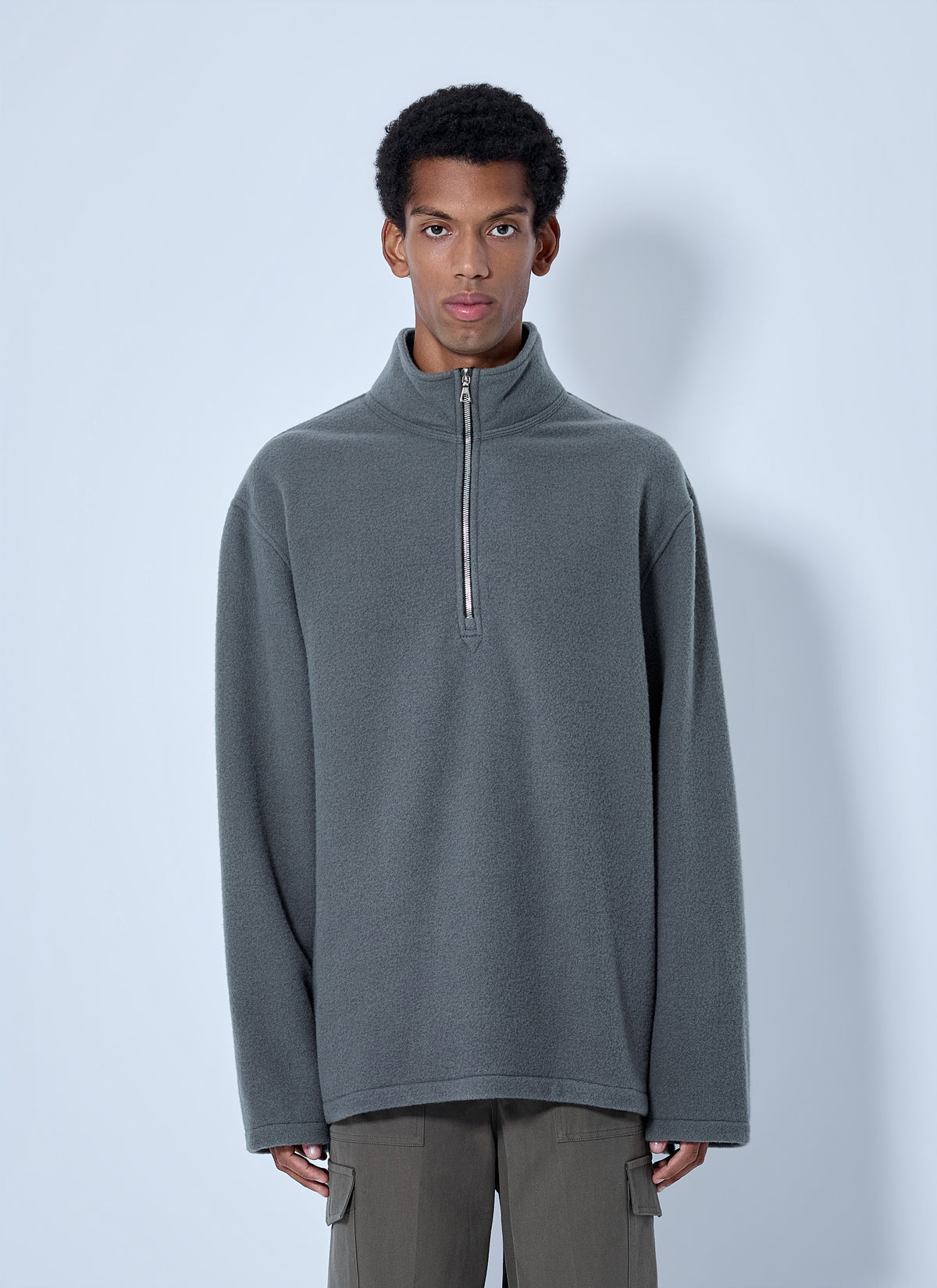 RIER Rier Men Fleece Polo Sweatshirt