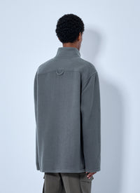 RIER Rier Men Fleece Polo Sweatshirt