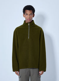 Rier Men Fleece Polo Sweatshirt