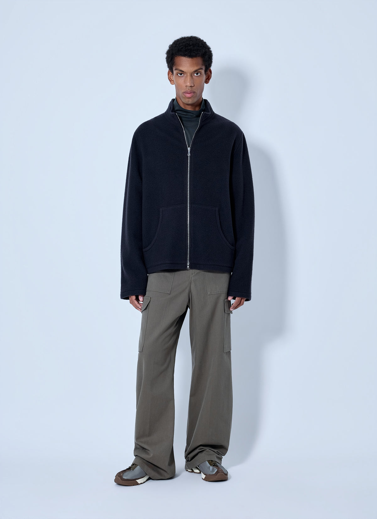 Rier Men Fleece Full Zip Sweatshirt
