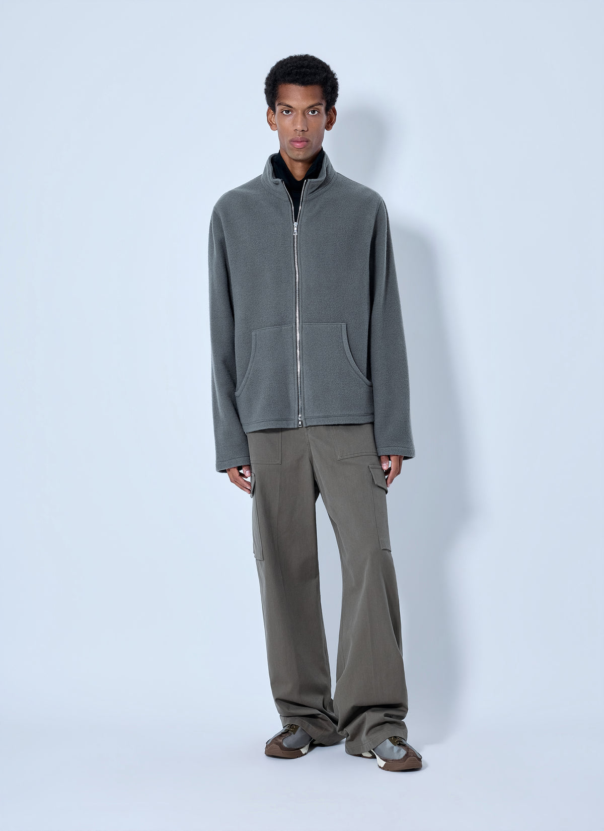 Rier Men Fleece Full Zip Sweatshirt