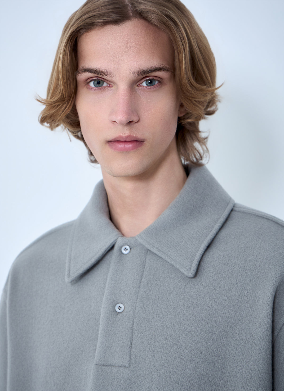 Rier Men Oversized Polo Knit Jumper