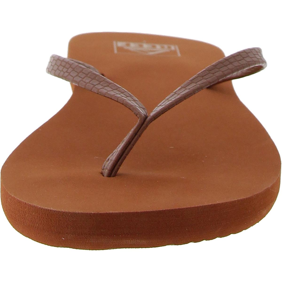 Womens Snake Print Flip-Flops