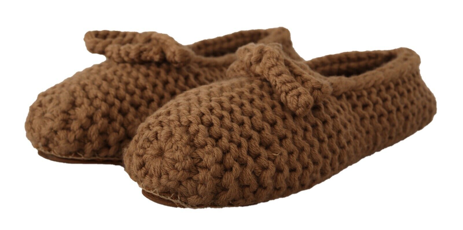 Dolce & Gabbana Elegant Wool Knit Ballerina Flats in Women's Brown