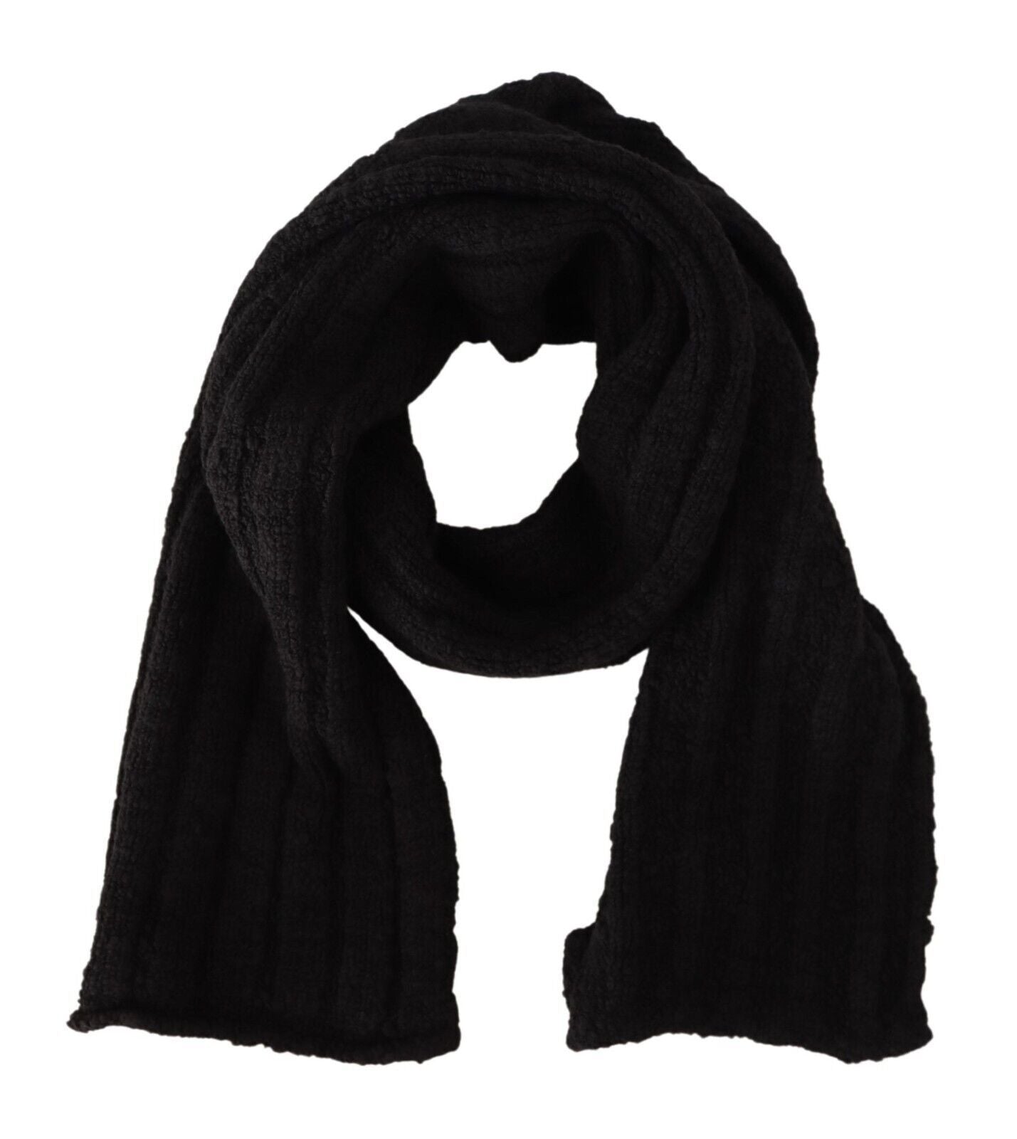 Dolce & Gabbana Elegance Unleashed Black Wool Women's Scarf