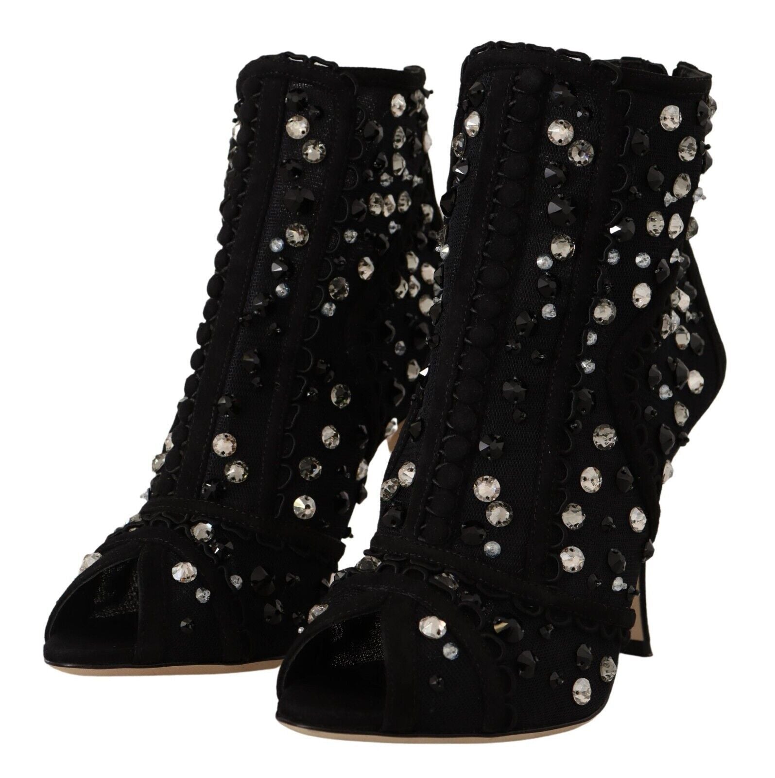 Dolce & Gabbana Embellished Crystal Short Women's Boots