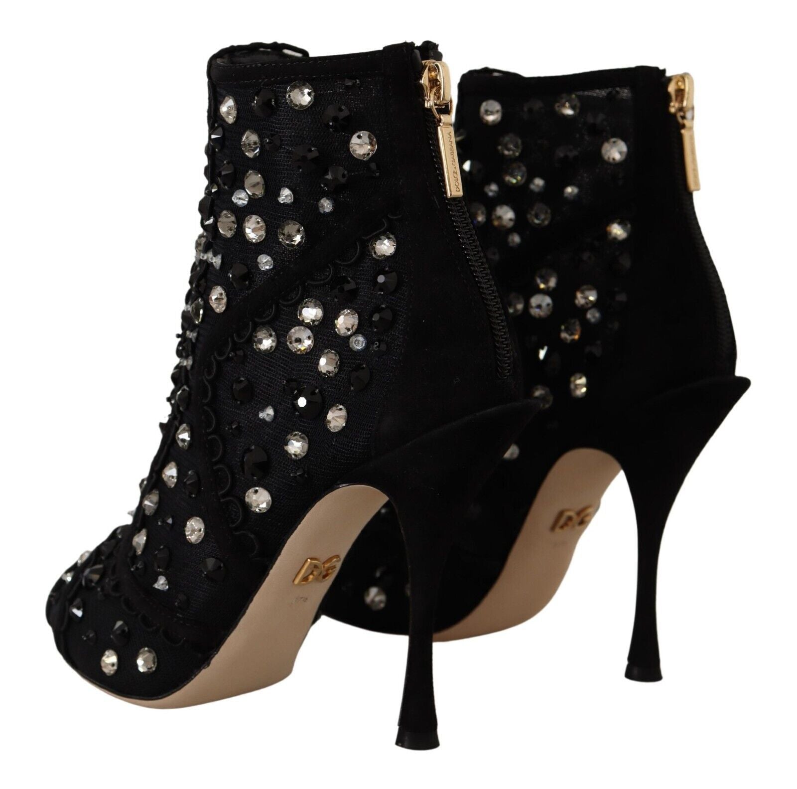 Dolce & Gabbana Embellished Crystal Short Women's Boots