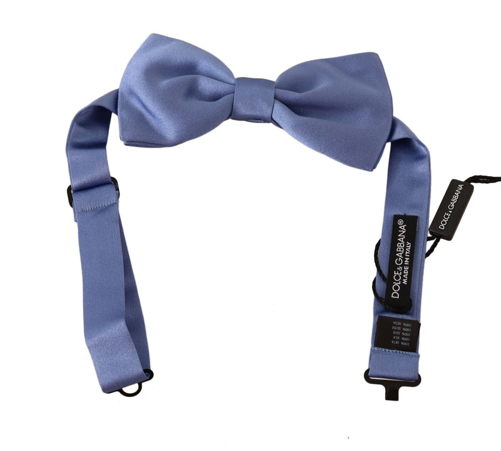 Dolce & Gabbana Elegant Purple Silk Bow Men's Tie