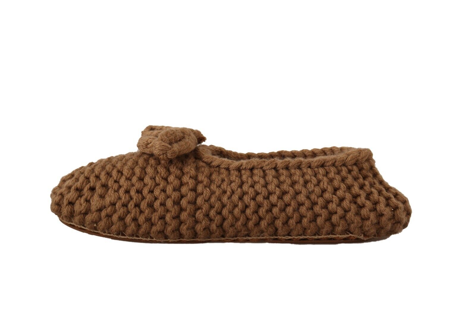 Dolce & Gabbana Elegant Wool Knit Ballerina Flats in Women's Brown