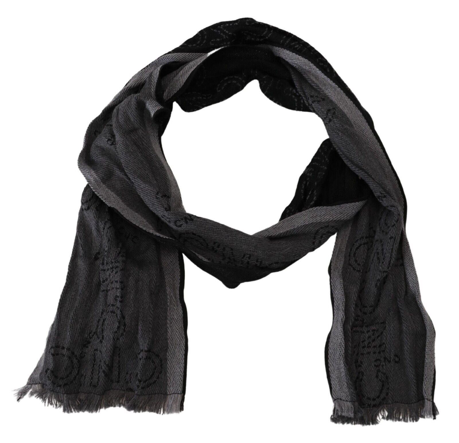 Costume National Elegant Italian Wool Men's Scarf Men's Wrap