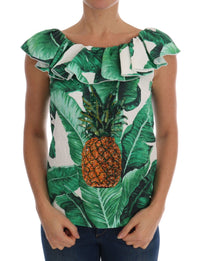 Dolce & Gabbana Elegant Sequined Pineapple Women's Blouse1