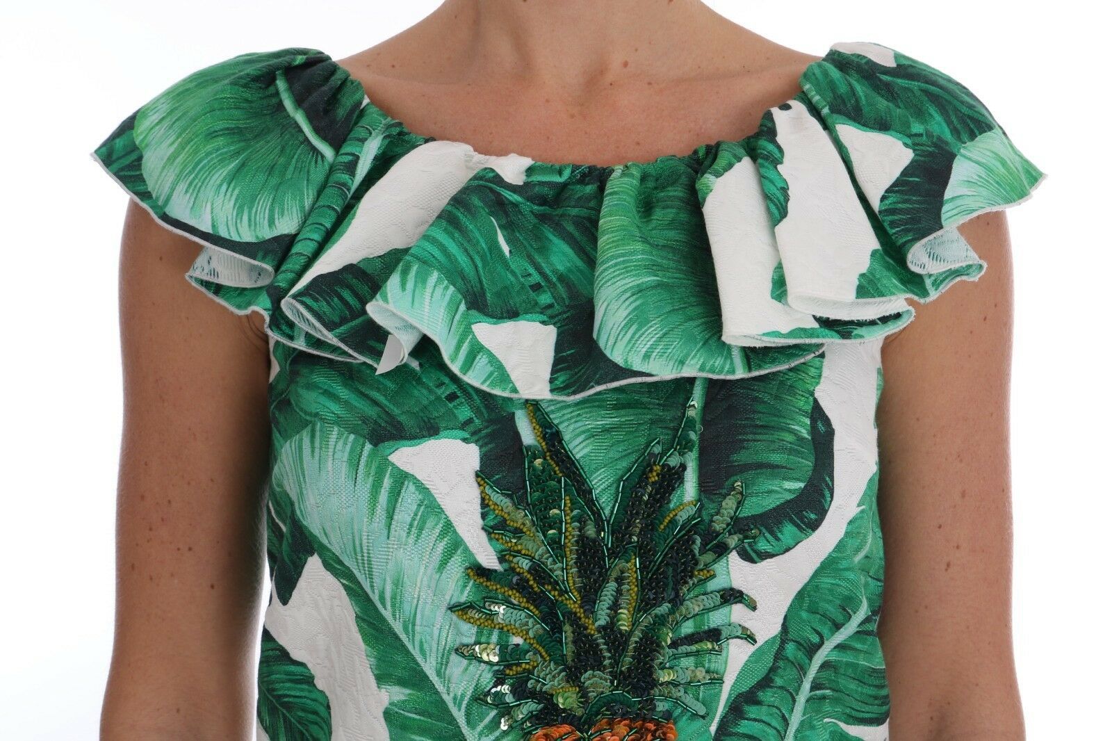 Dolce & Gabbana Elegant Sequined Pineapple Women's Blouse8