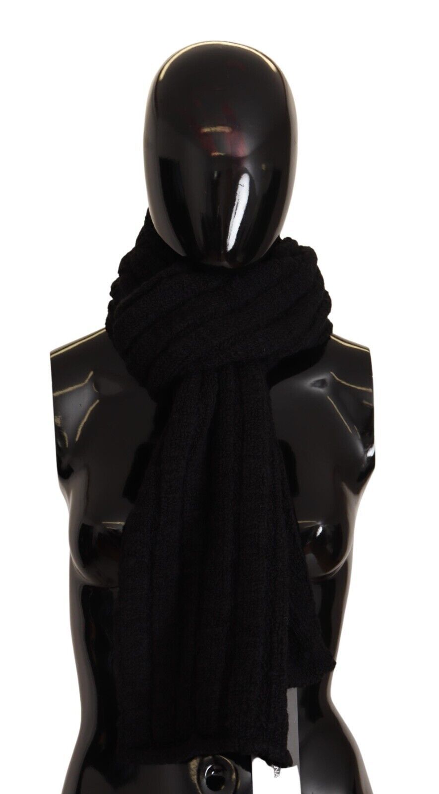 Dolce & Gabbana Elegance Unleashed Black Wool Women's Scarf