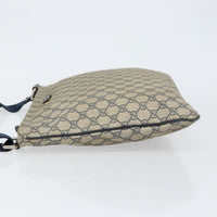 Gucci Zip Top Messenger Bag Gg Coated Canvas Navy Pvc Shoulder Bag Bag (Pre-Loved)
